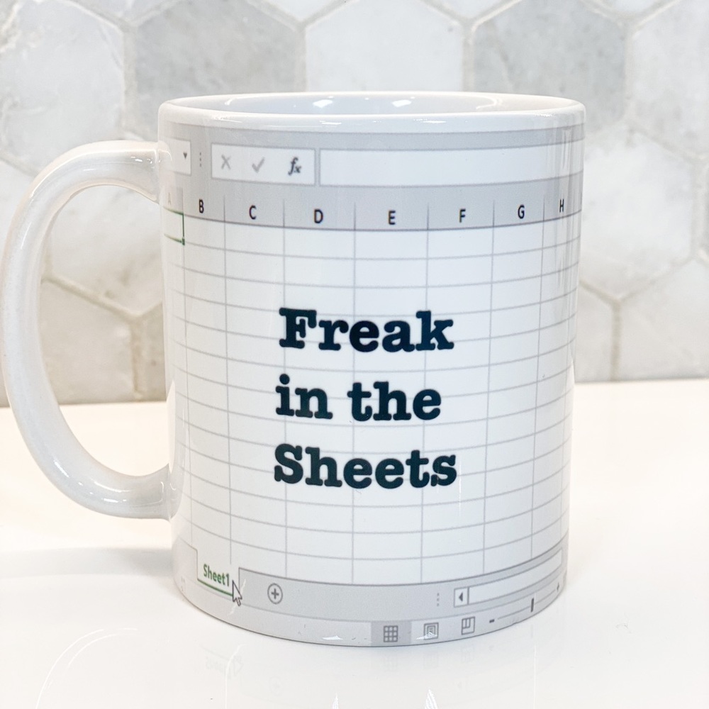 Freak in the sheets mug